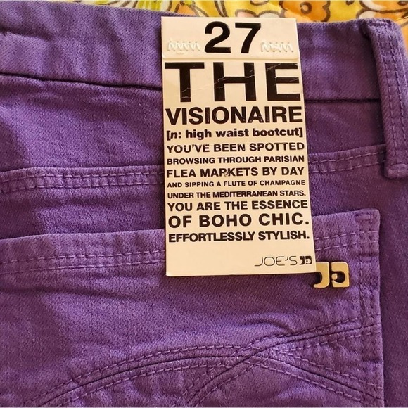 Joe's jeans the‎ Visionaire boho chic high rise bootcut flare Eel Purple size 27 - Picture 11 of 15